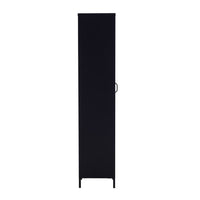 Olivia's Asher 1 Tall Drawer Metal Lockable Cabinet in Black