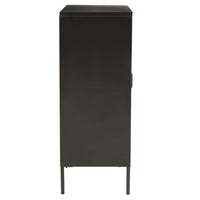 Olivia's Soft Industrial Collection - Ariella Two Door Cabinet in Black