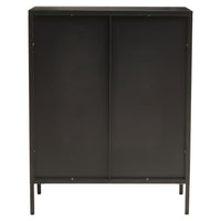 Olivia's Soft Industrial Collection - Ariella Two Door Cabinet in Black