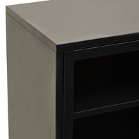 Olivia's Soft Industrial Collection - Ariella Two Door Cabinet in Black