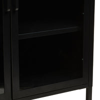 Olivia's Soft Industrial Collection - Ariella Two Door Cabinet in Black