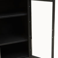 Olivia's Soft Industrial Collection - Ariella Two Door Cabinet in Black