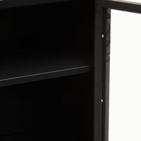 Olivia's Soft Industrial Collection - Ariella Two Door Cabinet in Black