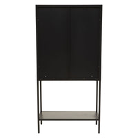 Olivia's Soft Industrial Collection - Ariella Two Door Cabinet with Shelf in Black
