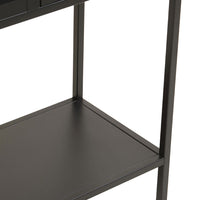 Olivia's Soft Industrial Collection - Ariella Two Door Cabinet with Shelf in Black