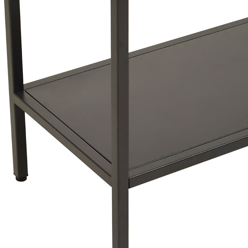 Olivia's Soft Industrial Collection - Ariella Two Door Cabinet with Shelf in Black