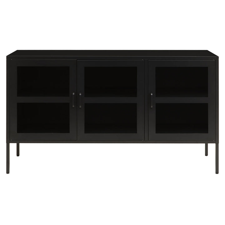Soft Industrial Collection Ariella Three Door Sideboard - Black Premier 1