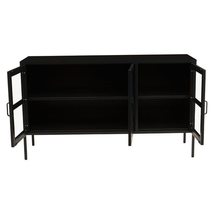 Soft Industrial Collection Ariella Three Door Sideboard - Black Premier 6