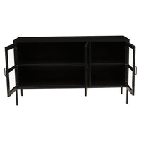 Olivia's Soft Industrial Collection - Ariella Three Door Sideboard in Black