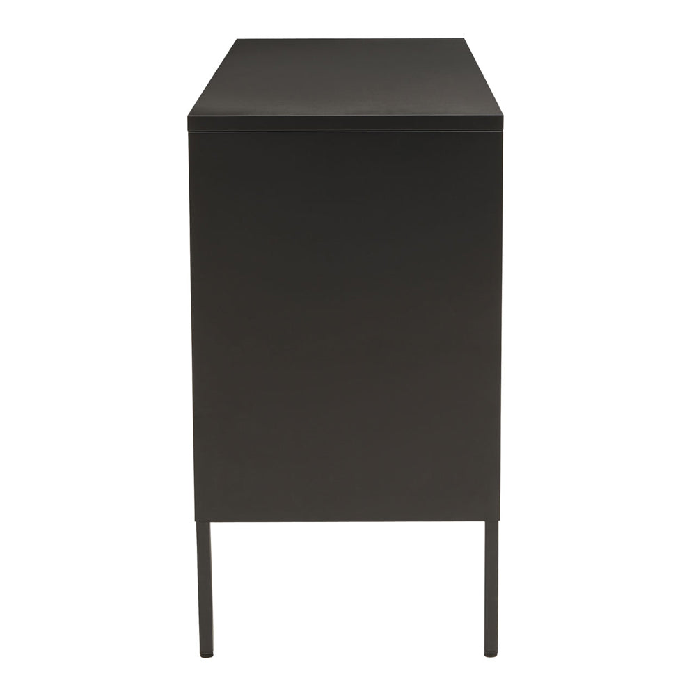 Olivia's Soft Industrial Collection - Ariella Three Door Sideboard in Black