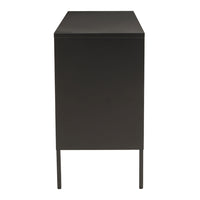 Olivia's Soft Industrial Collection - Ariella Three Door Sideboard in Black