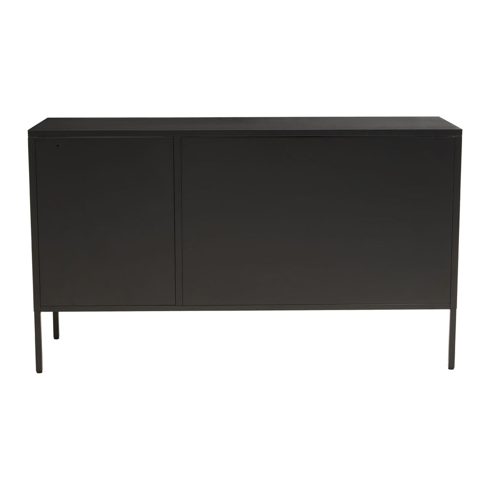 Soft Industrial Collection Ariella Three Door Sideboard - Black Premier 9