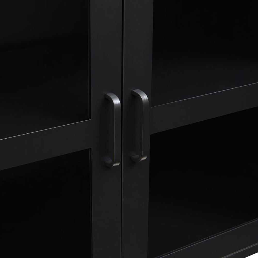 Soft Industrial Collection Ariella Three Door Sideboard - Black Premier 11