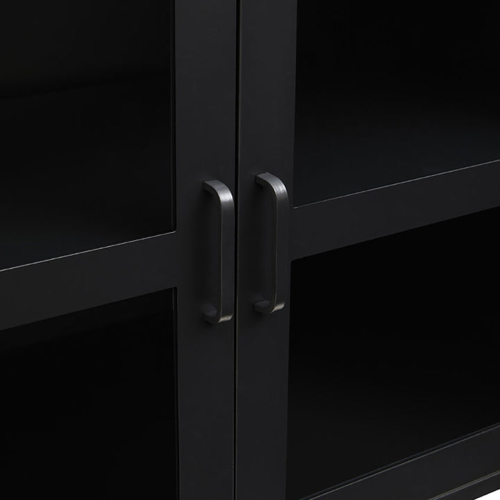 Soft Industrial Collection Ariella Three Door Sideboard - Black Premier 11