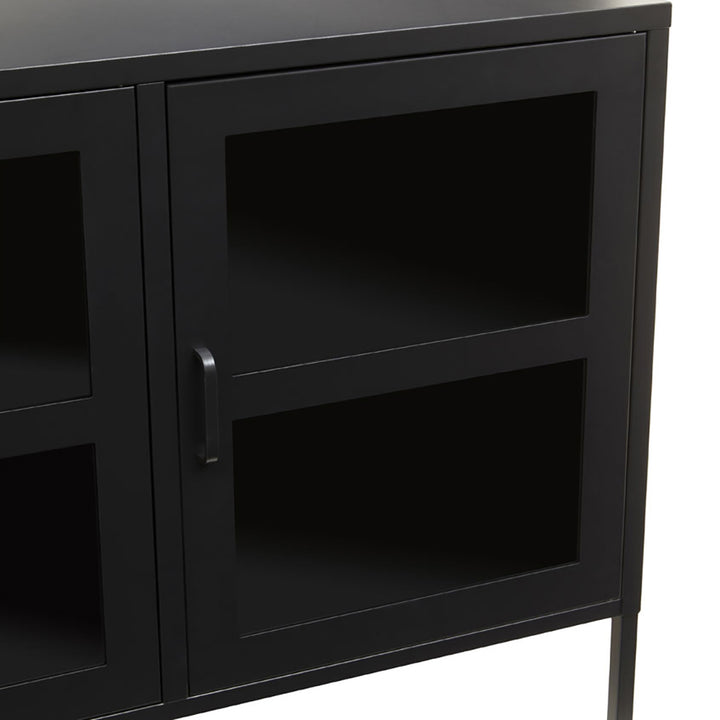 Soft Industrial Collection Ariella Three Door Sideboard - Black Premier 13