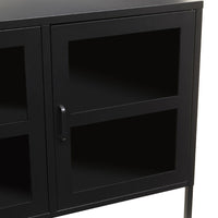 Olivia's Soft Industrial Collection - Ariella Three Door Sideboard in Black