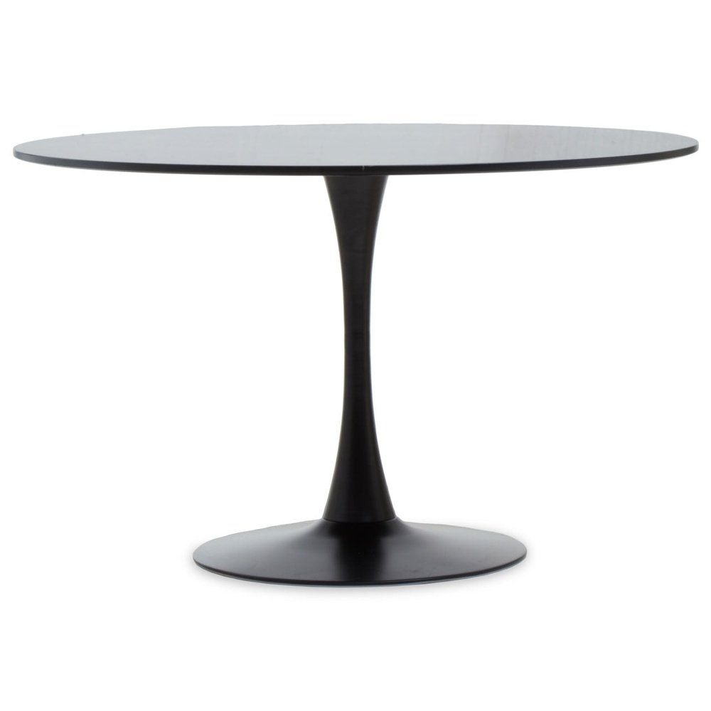 Leyla Large Round Dining Table - Black Premier 1