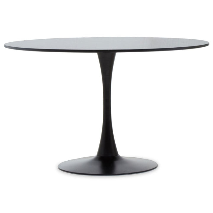 Leyla Large Round Dining Table - Black Premier 1