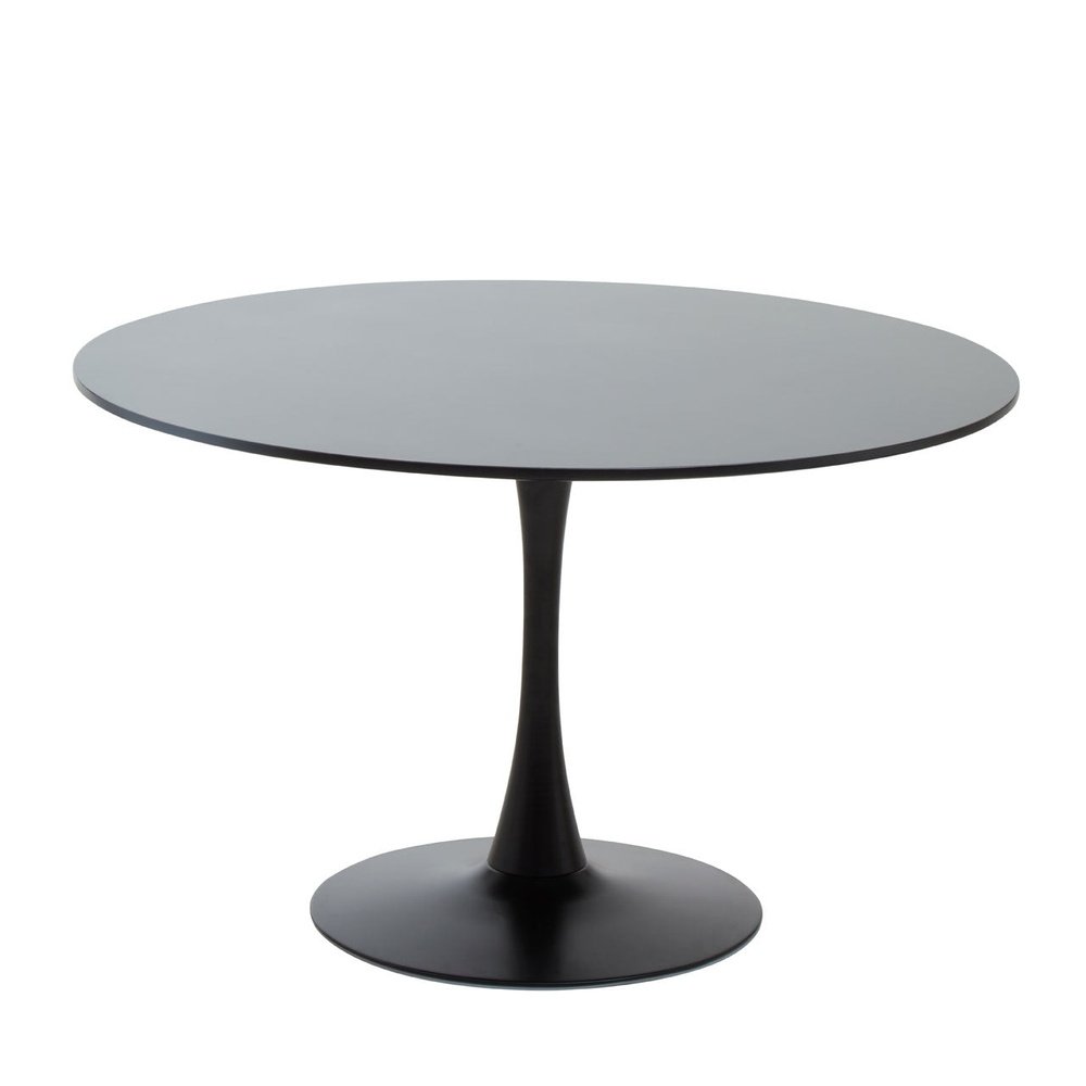 Leyla Large Round Dining Table - Black Premier 2