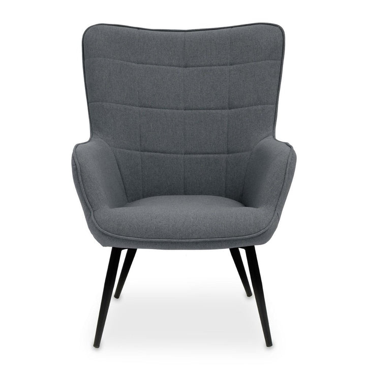 Scarlett Accent Chair - Grey Fabric & Black Legs Premier 1