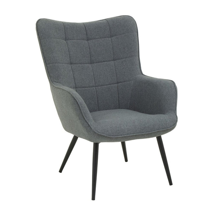 Scarlett Accent Chair - Grey Fabric & Black Legs Premier 5