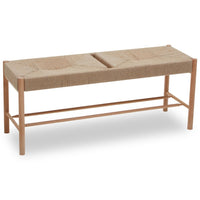 Olivia's Beckett Bench Natural Rope & Natural Wood Frame