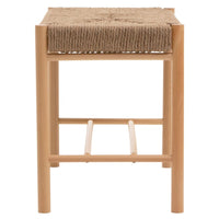 Olivia's Beckett Small Bench Natural Rope & Natural Wood Frame