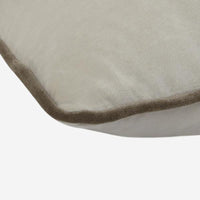 Andrew Martin Pelham Stone Cushion with Taupe Piping