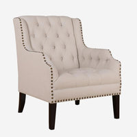 Andrew Martin Bassett Armchair in Cream