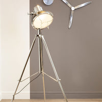 Olivia's Soft Industrial Collection - Industrial Revolution Floor Lamp in Matt Black