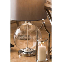 Olivia's Emma Silver Silk Shade Table Lamp