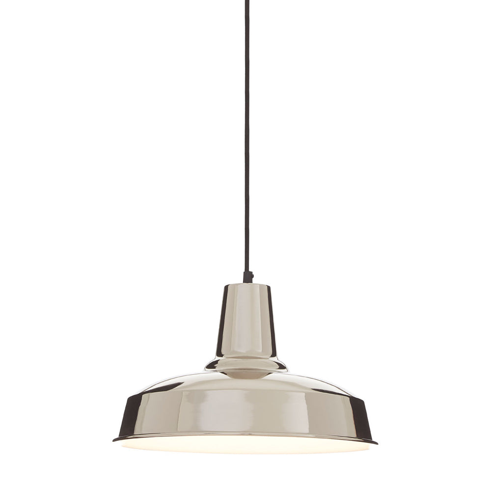 Olivia's Soft Industrial Collection - Newby Deep Plate Iron Pendant Light