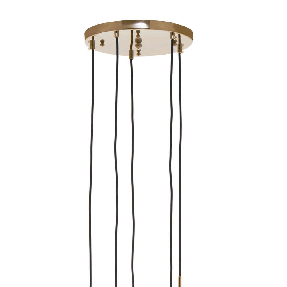 Olivia's Soft Industrial Collection - Reve Five Pendant Lights in Gold Finish