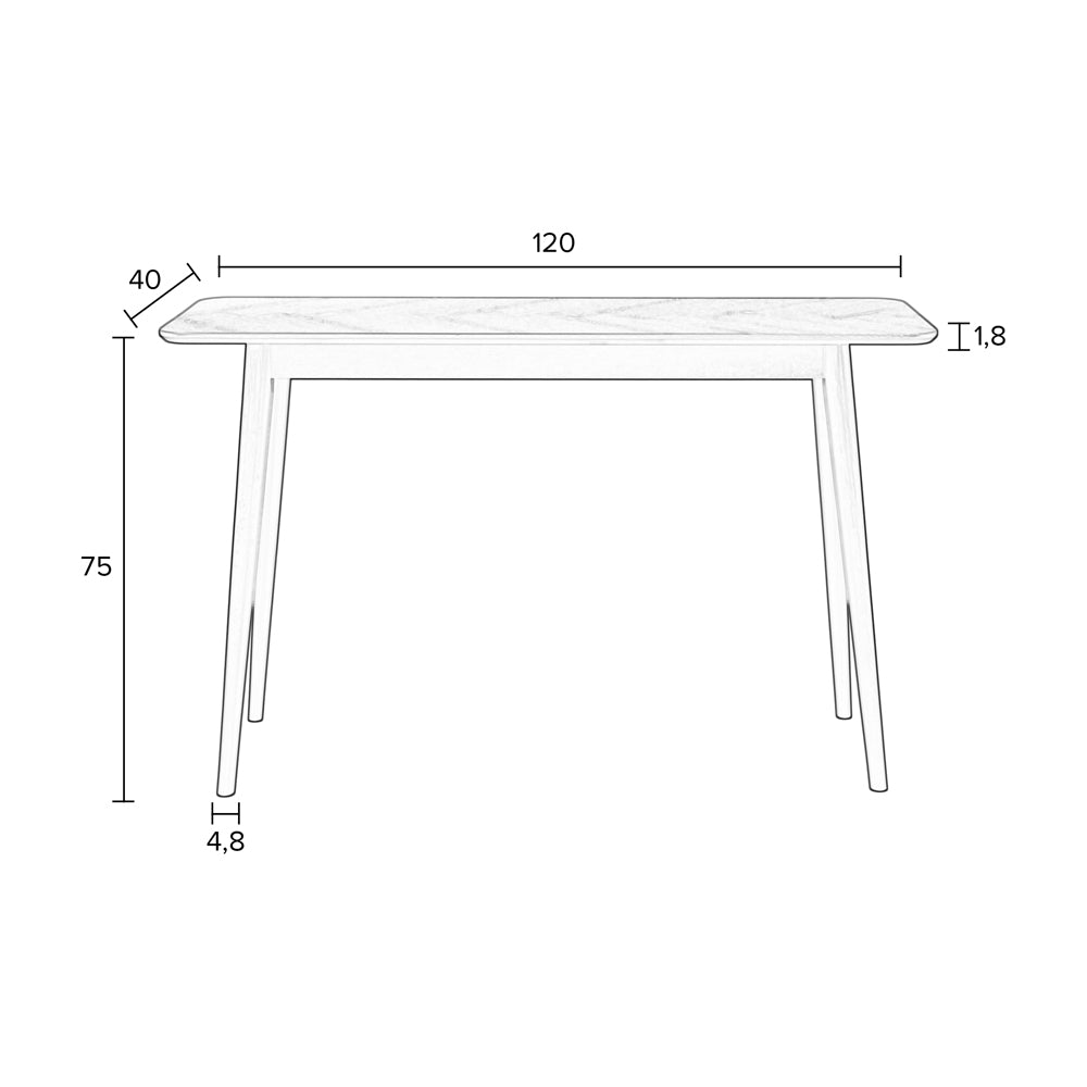 Olivia's Nordic Living Collection Floris Console Table in Natural