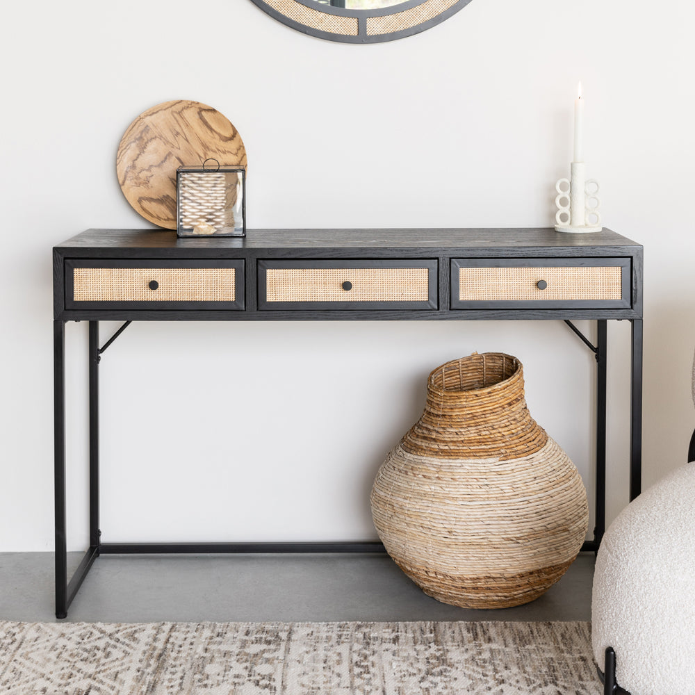 Olivia's Nordic Living Collection Guy Console Table in Black