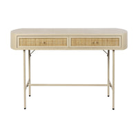 Olivia's Nordic Living Collection Maya 2 Drawer Console Table in Beige