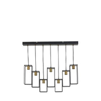 Light & Living Marley 7 Lamp Pendant Matt Black And Antique Bronze