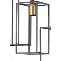 Light & Living Marley 7 Lamp Pendant Matt Black And Antique Bronze