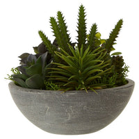 Olivia's Freda Planter Succulent Paper Stone Effect Pot Mixed