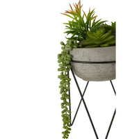 Olivia's Freda Planter Succulent Mixed With Metal Stand