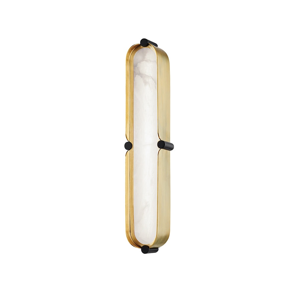 Tribeca Wall Light - Aged Brass & White Hudson Valley Lighting 1