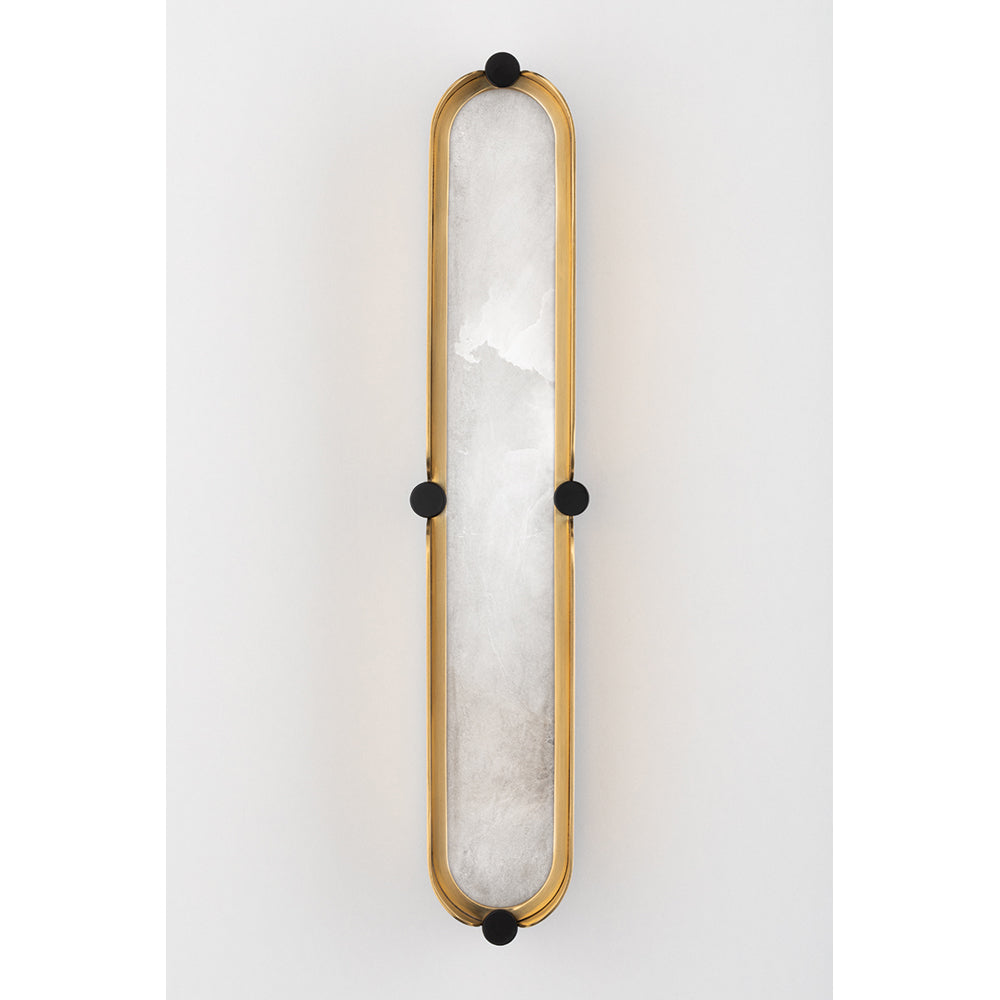 Tribeca Wall Light - Aged Brass & White Hudson Valley Lighting 3