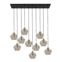 Light & Living Rakel Pendant Antique Bronze And Smoked Glass