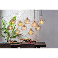 Light & Living Rakel Pendant Antique Bronze And Smoked Glass