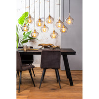 Light & Living Rakel Pendant Antique Bronze And Smoked Glass