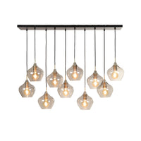 Light & Living Rakel Pendant Antique Bronze And Smoked Glass