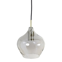 Light & Living Rakel Pendant Antique Bronze And Smoked Glass