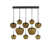 Light & Living Mayson Pendant Matt Black And Glass Brown