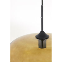 Light & Living Mayson Pendant Matt Black And Glass Brown