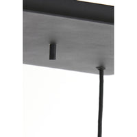 Light & Living Mayson Pendant Matt Black And Glass Brown